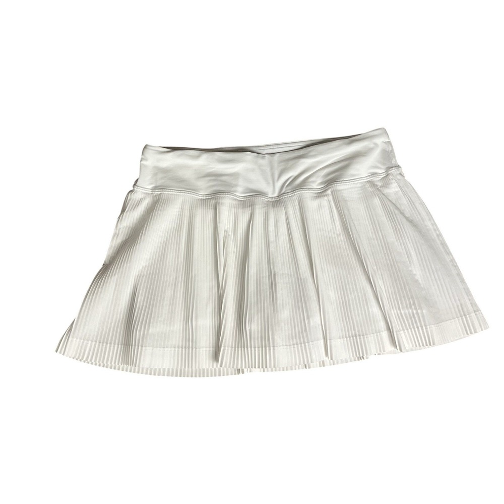 Lululemon‎ Just Pleat It Tennis Skirt Skort White size 6